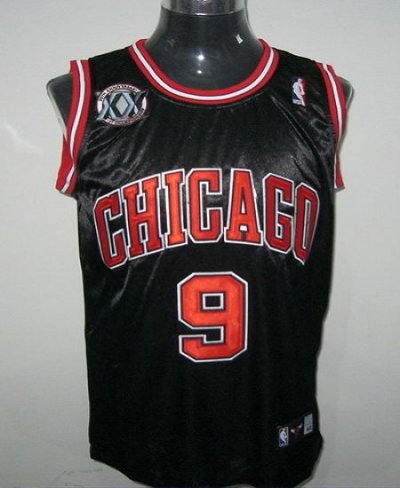 Jerseys Factory Cheap Bulls #9 Luol Deng Black With 20TH Embroid