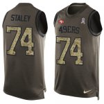 Jerseys Factory Cheap Nike 49ers #74 Joe Staley Green Men's Stit