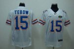 Jerseys Factory Cheap Gators #15 Tim Tebow White Embroidered NCA