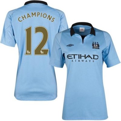 Jerseys Factory Cheap Women's Manchester City 12 Champions Home