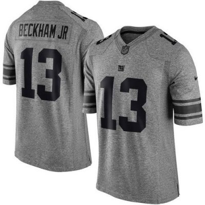 Jerseys Factory Cheap Nike Giants #13 Odell Beckham Jr Gray Men'