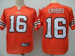 Jerseys Factory Cheap Browns #16 Josh Cribbs Orange Stitched NFL