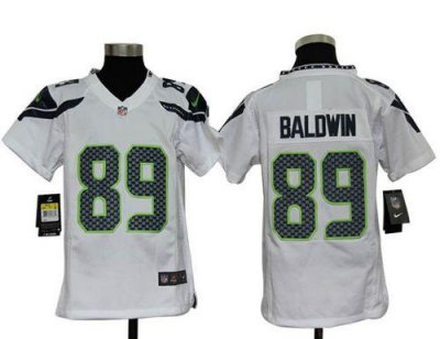 Jerseys Factory Cheap Nike Seahawks #89 Doug Baldwin White Youth