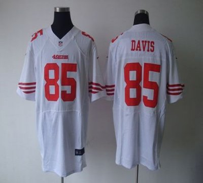 Jerseys Factory Cheap Nike 49ers #85 Vernon Davis White Men's Em