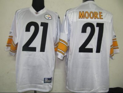 Jerseys Factory Cheap Steelers #21 Mewelde Moore White Stitched