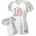 Jerseys Factory Cheap Nike Broncos #18 Peyton Manning White Wome