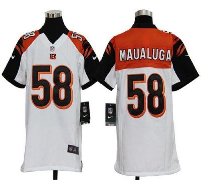 Jerseys Factory Cheap Nike Bengals #58 Rey Maualuga White Youth