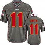Jerseys Factory Cheap Nike Chiefs #11 Alex Smith Grey Men's Stit