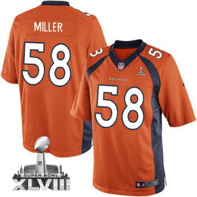 Jerseys Factory Cheap Nike Broncos #58 Von Miller Orange Team Co