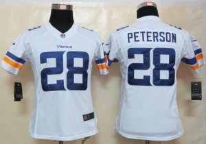 Jerseys Factory Cheap Nike Vikings #28 Adrian Peterson White Wom