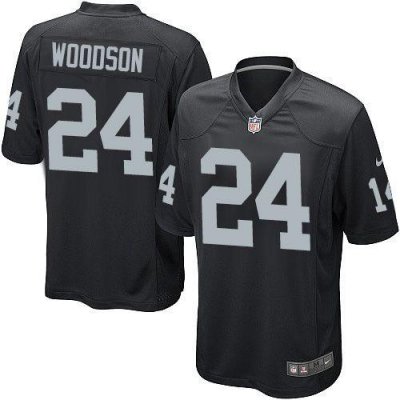 Jerseys Factory Cheap Nike Raiders #24 Charles Woodson Black Tea