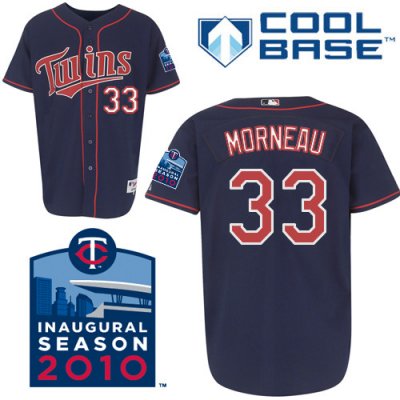 Jerseys Factory Cheap Twins #33 Justin Morneau Embroidered Navy