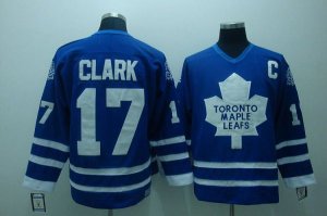 Jerseys Factory Cheap Maple Leafs #17 Wendel Clark Embroidered B
