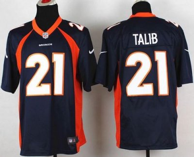 Jerseys Factory Cheap Nike Broncos #21 Aqib Talib Navy Blue Alte