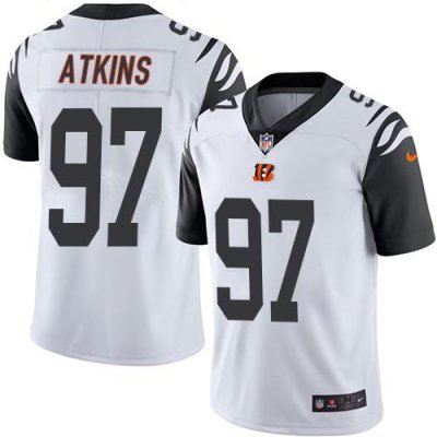 Jerseys Factory Cheap Nike Bengals #97 Geno Atkins White Men's S