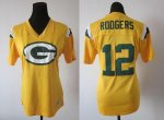 Jerseys Factory Cheap Nike Packers #12 Aaron Rodgers Yellow Wome