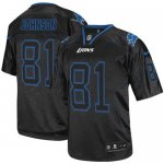 Jerseys Factory Cheap Nike Lions #81 Calvin Johnson Lights Out B