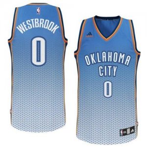 Jerseys Factory Cheap Thunder #0 Russell Westbrook Blue Resonate