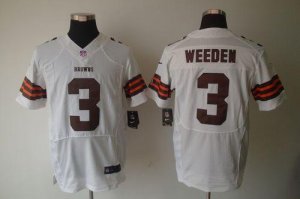 Jerseys Factory Cheap Nike Browns #3 Brandon Weeden White Men's