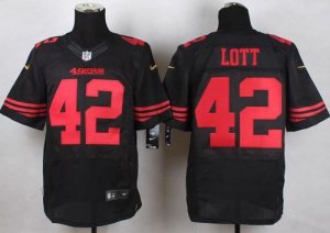 Jerseys Factory Cheap Nike 49ers #42 Ronnie Lott Black Alternate