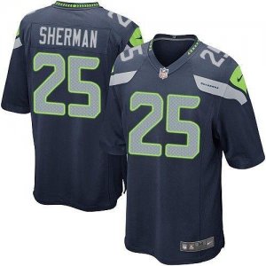 Jerseys Factory Cheap Nike Seahawks #25 Richard Sherman Steel Bl