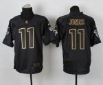 Jerseys Factory Cheap Nike Falcons #11 Julio Jones Black Gold No