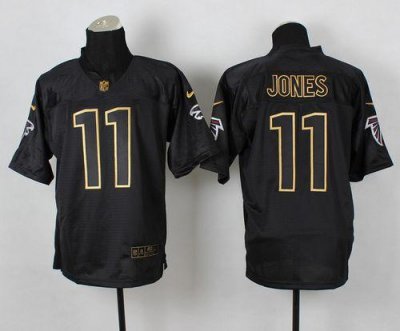 Jerseys Factory Cheap Nike Falcons #11 Julio Jones Black Gold No