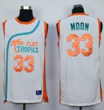 Jerseys Factory Cheap Flint Tropics #33 Jackie Moon White Semi-P