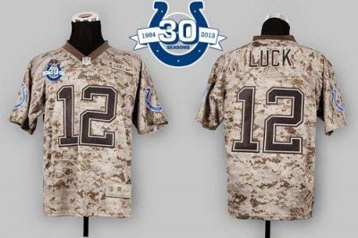 Jerseys Factory Cheap Nike Colts #12 Andrew Luck Camo USMC With