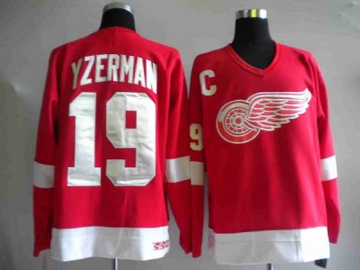 Jerseys Factory Cheap Red Wings #19 Steve Yzerman Embroidered Re