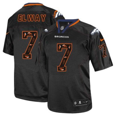 Jerseys Factory Cheap Nike Broncos #7 John Elway New Lights Out