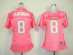 Jerseys Factory Cheap Cowboys #8 Troy Aikman Pink Women's Star S