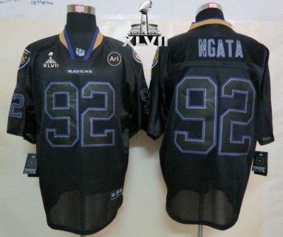 Jerseys Factory Cheap Nike Ravens #92 Haloti Ngata Lights Out Bl