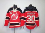 Jerseys Factory Cheap Devils #30 Martin Brodeur Red Sawyer Hoode