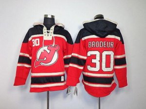 Jerseys Factory Cheap Devils #30 Martin Brodeur Red Sawyer Hoode
