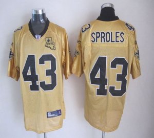 Jerseys Factory Cheap Saints #43 Darren Sproles Gold Stitched NF