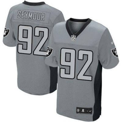 Jerseys Factory Cheap Nike Raiders #92 Richard Seymour Grey Shad