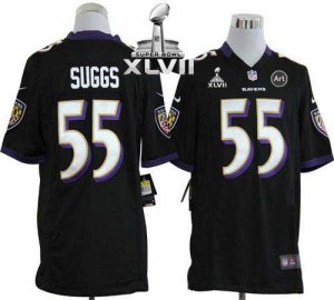Jerseys Factory Cheap Nike Ravens #55 Terrell Suggs Black Altern