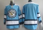 Jerseys Factory Cheap Penguins Blank Blue Embroidered NHL Jersey