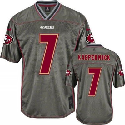 Jerseys Factory Cheap Nike 49ers #7 Colin Kaepernick Grey Men's