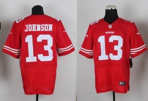 Jerseys Factory Cheap Nike 49ers #13 Steve Johnson Red Team Colo