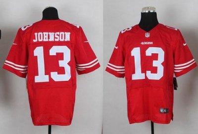 Jerseys Factory Cheap Nike 49ers #13 Steve Johnson Red Team Colo