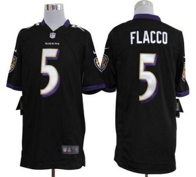 Jerseys Factory Cheap Nike Ravens #5 Joe Flacco Black Alternate