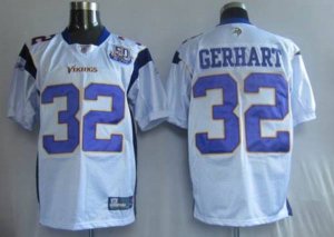 Jerseys Factory Cheap Vikings #32 Toby Gerhart White Team 50TH P