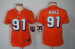 Jerseys Factory Cheap Nike Dolphins #91 Cameron Wake Orange Alte