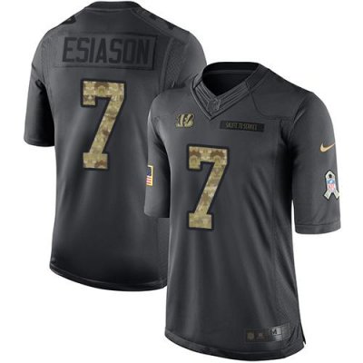 Jerseys Factory Cheap Nike Bengals #7 Boomer Esiason Black Men's