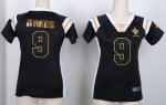 Jerseys Factory Cheap Nike Saints #9 Drew Brees Black Women's Em