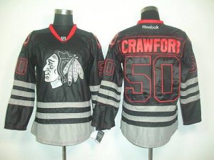 Jerseys Factory Cheap Blackhawks #50 Corey Crawford Black Ice Em