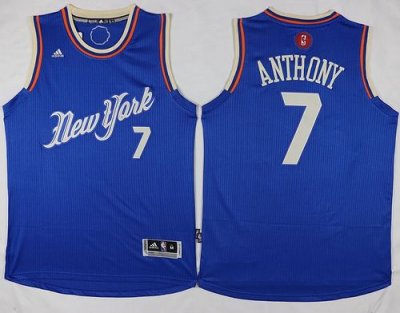 Jerseys Factory Cheap Knicks #7 Carmelo Anthony Blue 2015-2016 C