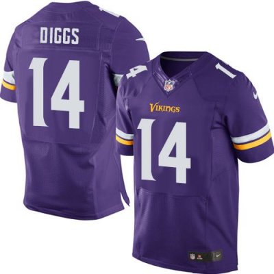 Jerseys Factory Cheap Nike Vikings #14 Stefon Diggs Purple Team